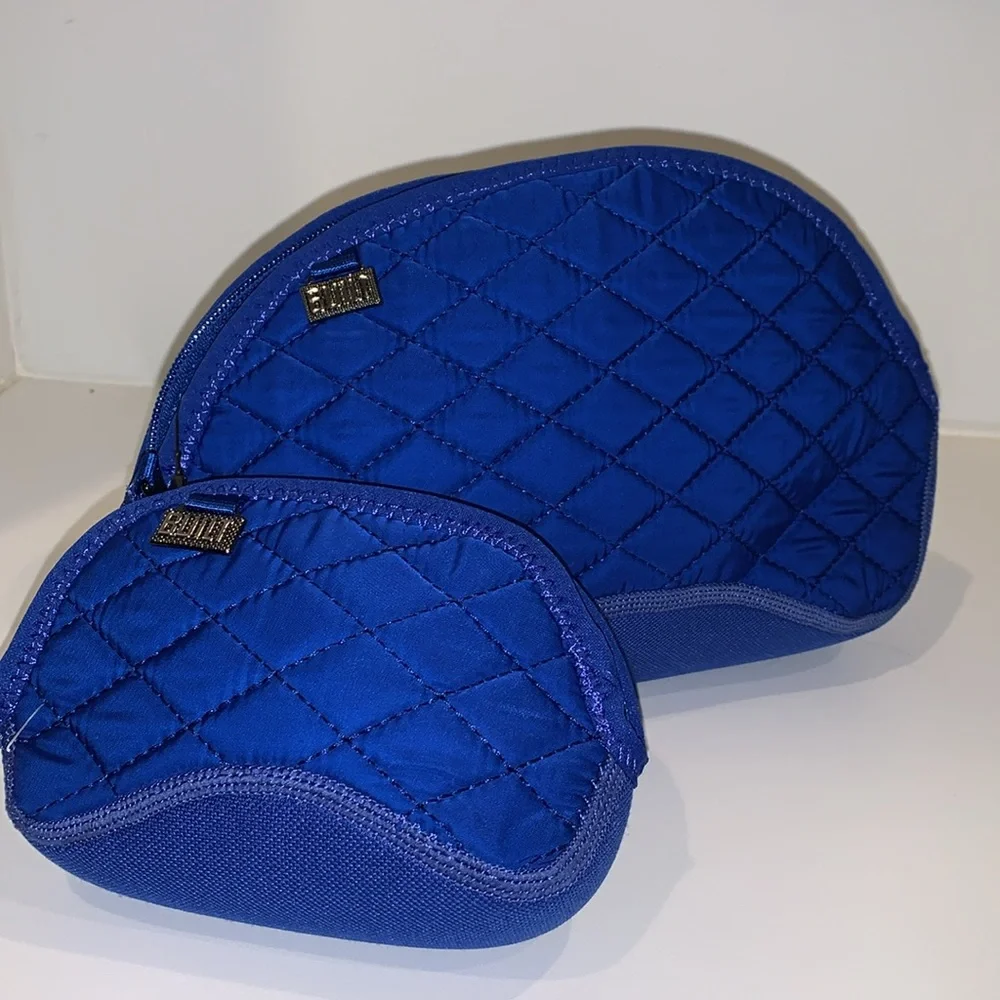BUILT Ny Gramercy Collection Cosmetic Bags Sapphire Blue Set‎